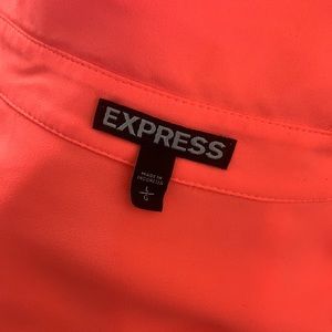 Express Bright Orange button blouse. Size Lg